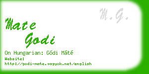 mate godi business card