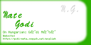 mate godi business card